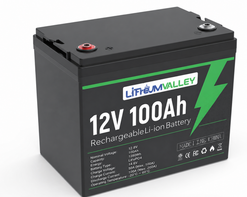 باتری لیتیوم آهن فسفات شارژی 1.28 کیلووات‌ساعت مدل LFP100-12 لیتیوم ولی